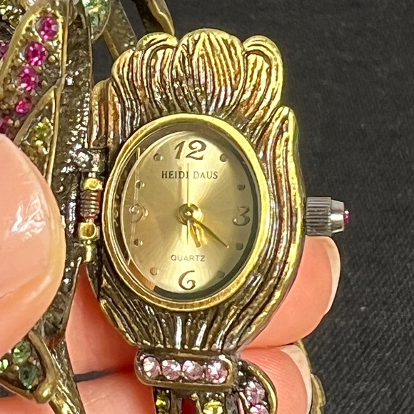 Heidi Daus Watch Tulip Flower Pink Bracelet with Crystals - Works - Picture 7 of 13